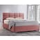 In House Lombardia Velvet Bed Frame - Queen - 200x150 cm - Light Pink