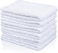 Comfy 6 Piece Highly Absorbent Combed Cotton Hotel Quality 30x30 Hand Towel Set - White