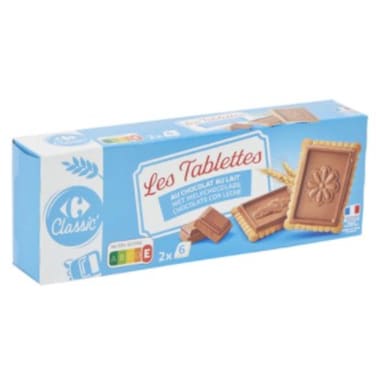 Carrefour Classic Milk Chocolate Bar Biscuits 150g