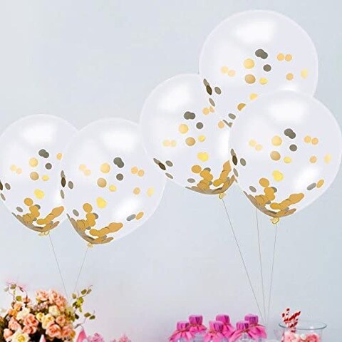 Generic - 20 Pcs Golden Confetti Balloons 12 Inches Party Balloons Confetti Dots Decor