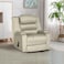 In House Velvet Classic Recliner Chair With Storage Box - Light Beige - AB07