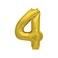 The Party Popper - 40 Inch Gold Color Number Balloons (Number 4)