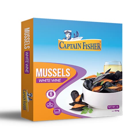 Captain Fisher White Wine Mussels 454GR