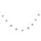 Gold Wooden Glitter Star Garland 2m