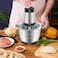 Generic Electric Meat Grinder, 2L Multi Function Stainless Steel Food Processor For Meat Vegetables Fruits Nuts 2-Speed Control Food Chopper For Home Kitchen Restaurants