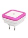 Generic Mini Novelty Square Bedroom Lamp Light Control Pink/White