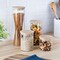 1CHASE Borosilicate Glass Jars With Bamboo Lids, Glass Food Storage Jars With Wood Lids For Pantry-4 Pcs Set (2200ml/ 1200ml/ 750ml/ 500ml)