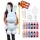 XXL BUNNY MONEY SAVER BEARBRICK ACRYLIC FLOW POUR PAINT DIY SET (22 inch - 53 cm) COLORS: White, Light-Pink, Light-Blue, Dark-Purple, Black, Fluorescent-Pink