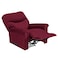 In House Velvet Classic Recliner Chair - Burgundy - NZ110