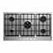 Fresh Gas Cooker Built In Stainless - 5 Gas Burners - 60 x 90 cm - Black and Silver - HAFR90CMS
