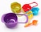 Lavish 6-Piece Plastic Measuring Spoon And Cup Set, Multicolor, Set Of 3