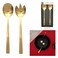 Home Deco Factory Inox Effect Stainless Steel Salad Servers Gold 2 PCS