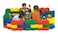 Rbwtoys Indoor-Outdoor Premium Quality Plastic Blocks Set And Brain Storming Games For Childs RW-16643 24Pcs