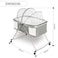 Teknum 3 - IN - 1 Baby Cot / Cradle w / Mosquito net &amp; Wheels - Dark Grey
