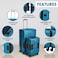 TACH Connectable 2 Pcs Luggage Set   20" &amp; 28" Spinner Luggage with TSA Locks   Hard Shell  Patented Built-In Connecting System Easily Links 6 Bags - Sky Blue
