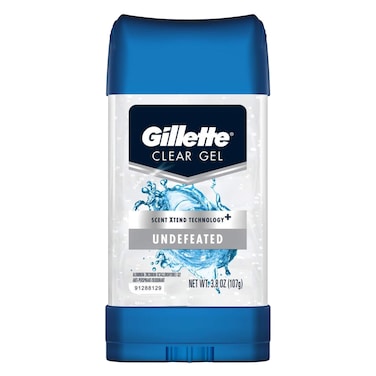 GILLETTE CLEAR GEL UNDEFEATED 107G