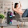 AFRA Bluetooth Speaker, 24 Watts, Black, Plastic Body, Ultra Bass, Rgb Light, Ipx4 Waterproof, 3.7v/2000Mah Rechargeable Battery, AF-0024BSBK, 2 Years Warranty.