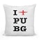 Loud Universe - Pubg Sequin Throw Pillow i Love Pubg White Square Pillow