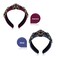 Aiwanto 2Pcs Fashion Headbands Rhinestone Crystal Beads (Maroon&amp;Blue)
