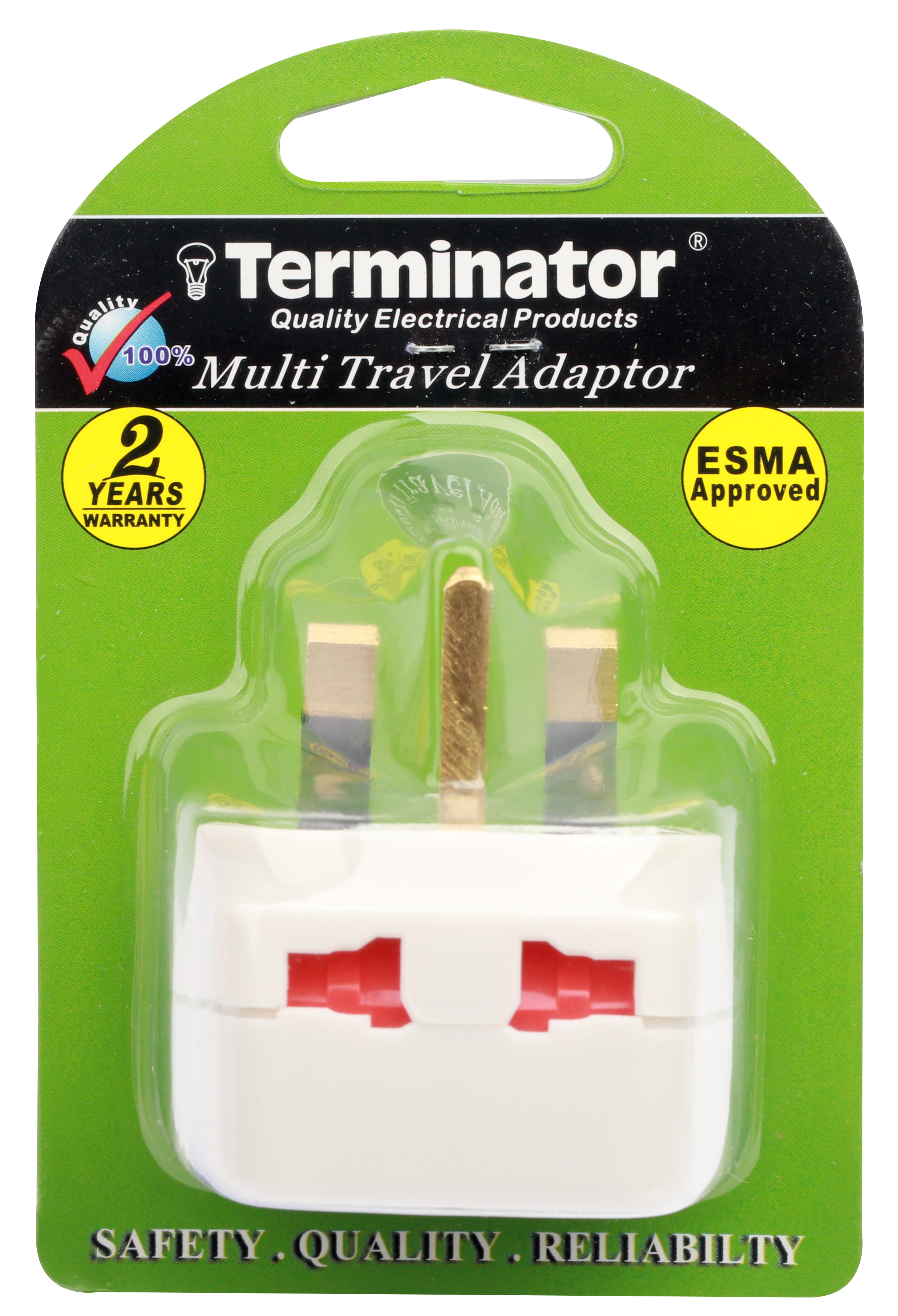 Terminator Brand Universal Travel Adaptor with 2 Pin Socket - TL 51E