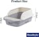 Cat Litter Box With Round Edges, Semi-Enclosed Open Top Cat Litter Box With Cat Litter Scoop，Cat Sandbox ,Cat Toilet,Suitable for All Kinds of Cat Litter(Large)
