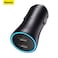 Baseus Fast Car Charger PD 40W Dual USBC Ports Fast Charging Car Power Adapter For iPhone 15 Pro/15 Pro Max/15/14/13/12/11SamsungGalaxy S23/22/21iPadPro/AirHuawei XiaomiOneplus11 ProAnd More Dark Grey
