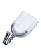 Generic 6-Piece Adhesive Hooks White/Silver 45X24Millimeter