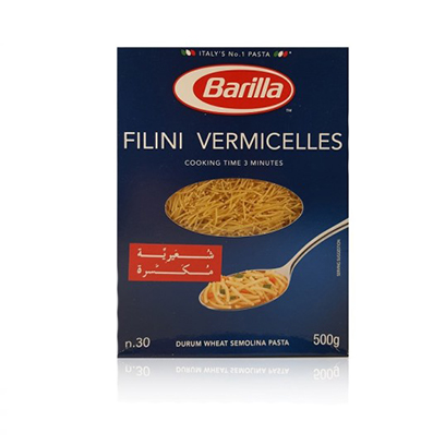 Barilla Filini Vermicelles No 30 500GR
