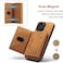 Excuse Premium Case For iPhone 14 Pro Max, Leather Phone Case Back Cover Magnetic Detachable Trifold Wallet Card Holder For iPhone 14 Pro - Brown