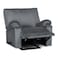 In House Velvet Rocking Recliner Chair - Grey - H1