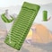 HEXAR&reg; Self Inflating Sleeping Pad with Foot Pump 190X64 Built-in Pump Foldable Sleeping Mat with Pillow for Camping Hiking Durable Inflatable Air Mattress - Carry Bag, Repair Patches (Military Green)