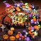 Uaejj Halloween Balloons Halloween Pumpkin Ghost Balloons Halloween Decorations Spider Foil Balloons Inflatable Toys Bat Globos Halloween Party Supplies Indoor Decorations Toys (E)