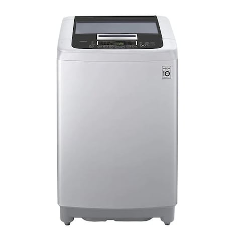 LG 13kg Top Load Fully Automatic Washing Machine, Silver, T1369NEHTF, Smart Inverter Control, Turbo Drum, Smart Diagnosis