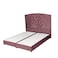 In House Oslo Velvet Bed Frame - Single - 200x90 cm - Dark Pink