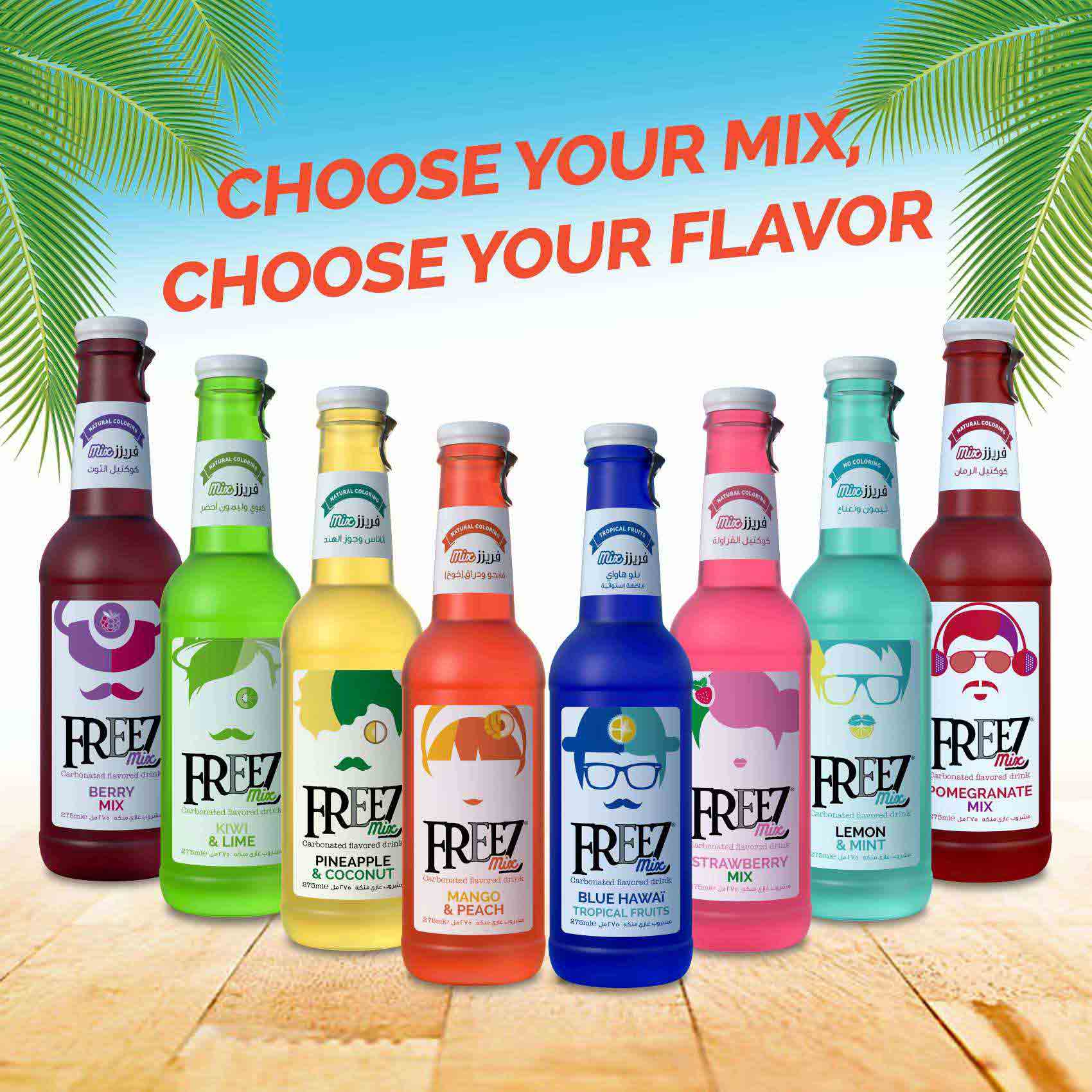 Freez Mix Carbonated Flavoured Drink Mango And Peach 275ml