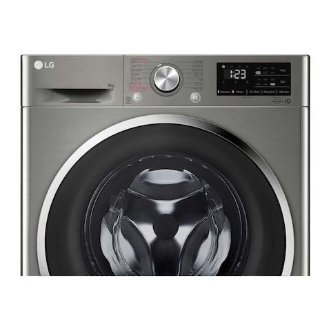 LG Vivace Front Loading Digital Full Automatic Washing Machine - 8 Kg - Silver - F4R3TYGCP