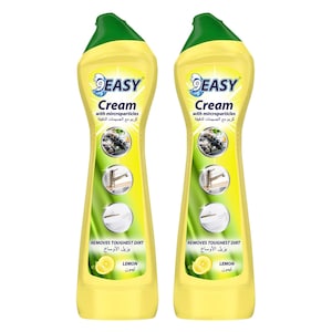 9Easy Cream Cleaner Lemon 500ml x Pack of 2