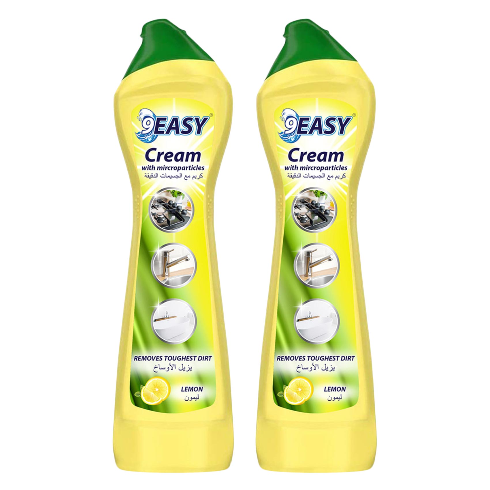 9Easy Cream Cleaner Lemon 500ml x Pack of 2
