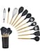 11-Pieces Kitchen Utensil Set Black 25cm