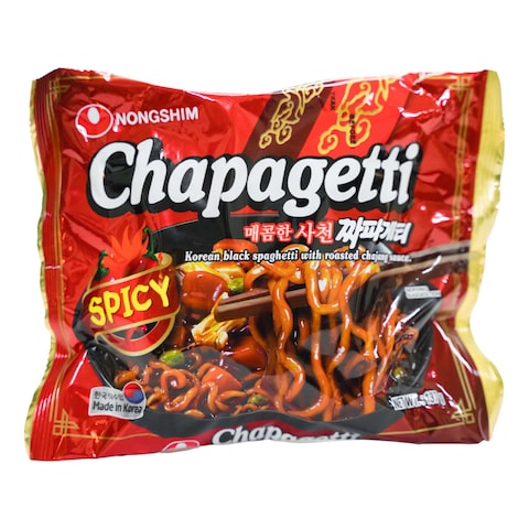 Nongshim Chapagetti Korean Black Spaghetti With Roasted Chajang Sauce 137g