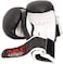 Max Strength Boxing Gloves Sparring Kickboxing, MMA Muay Thai Boxercise Training Workout, Punch Bag, Focus Pads, Thai Pad Punching Fight Gloves (Black &amp; White, 6Oz)