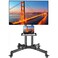 Mobile TV Cart, Rollable TV Stand For 32-75" LCD LED OLED Flat Screen TV With Curved Screens up to 40kg, Height Adjustable, Portable TV Stand with Wheels
