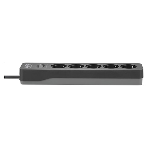APC PME5B-GR Essential SurgeArrest Charger with 5 Outlets, 230 Volt - Black