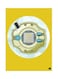 Metal Plate Of The Anime Digimon Poster Yellow/White/Grey