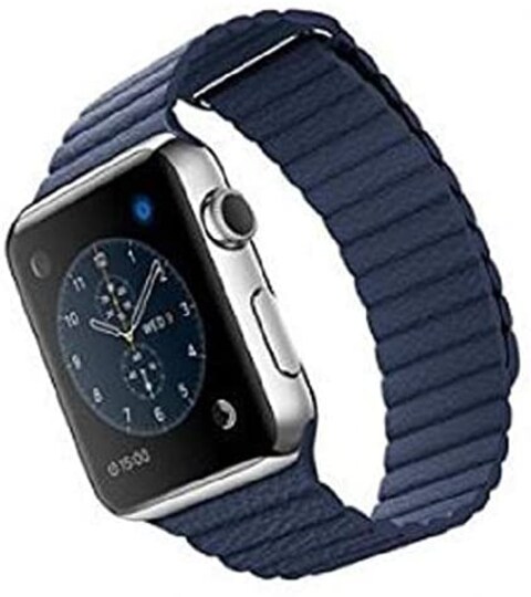 Generic For Apple Watch Leather Milanese Loop Band 42Mm, Blue