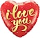 Party Time 1pc 18" Red Heart Foil Balloon I LOVE YOU Foil Balloon Valentines Day Balloons Love Heart Balloons Romantic Latex Balloons Photo Props for Wedding Anniversary Proposal Decoration