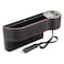 Generic Car Seat Organizer Seat Side Pocket Organizer Gap Storage Box Seat Gap Filler Catcher with 2 USB Chargers and 2 Lighters for Wallet Phone Coins Cigarette Keys Cards