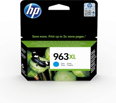 HP 3Ja27Ae 963Xl High Yield Original Ink Cartridge, Cyan, Single Pack