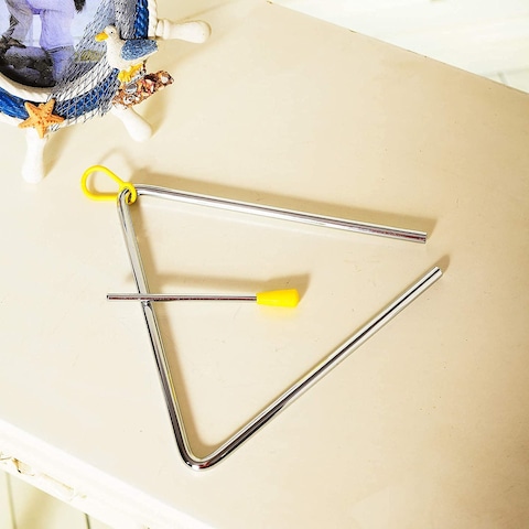 Mike Music 4 Inch Musical Steel Triangle Percussion Instrument With Striker