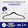 شماعات مخملية فاخرة من Hanger Hub، شماعات ملابس غير قابلة للانزلاق وموفرة للمساحة، باللون الأسود، عبوة من 30 قطعة